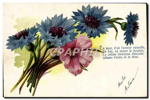 Cartes postales Fantaisie Fleurs