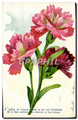 Cartes postales Fantaisie Fleurs