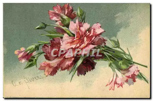 Cartes postales Fantaisie Fleurs