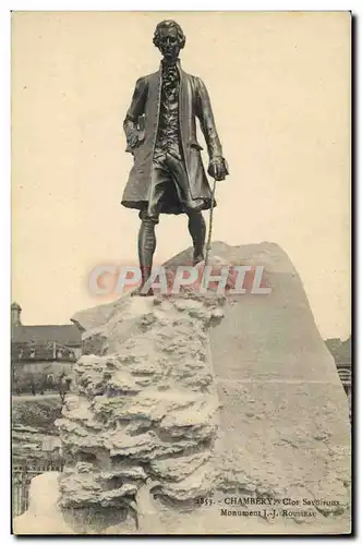 Cartes postales Chambery Clos SAvoiroux Monument JJ Rousseau