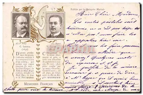 Cartes postales Lecocq Roger Musiciens francais