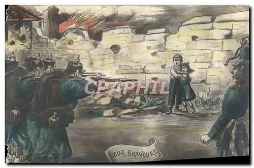 Cartes postales Militaria Enfants Leur bravoure