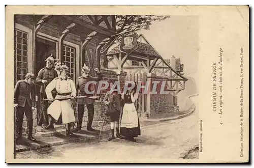 Cartes postales Militaria Chemin de France Les enfants sont chasses de l&#39auberge Alsace
