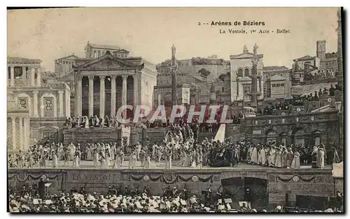 Cartes postales Theatre Arenes de Beziers La Vestale Ballet