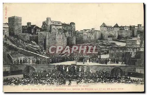 Cartes postales Theatre Les Heretiques Grand Opera en 3 actes Arenes de Beziers