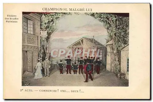 Cartes postales Theatre des Bouffes Parisiens Champignol malgre lui Commencez une deux !
