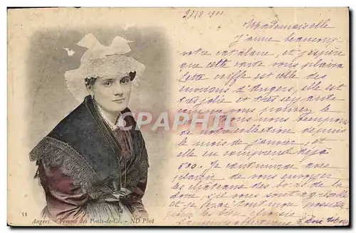 Cartes postales Folklore Angers Femme des Ponts de Ce