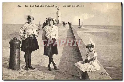 Ansichtskarte AK Folklore Les Sables d&#39Olonne Un brin de causette