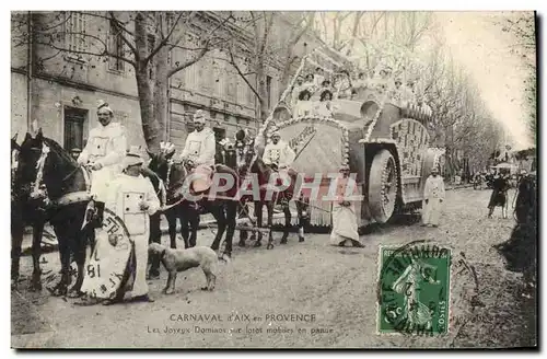 Cartes postales Aix en Provence Carnaval Les joyeux dominos sur lotos mobiles en panne