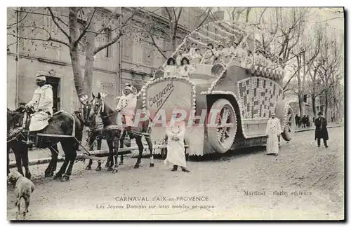 Ansichtskarte AK Aix en Provence Carnaval Les joyeux dominos sur lotos mobiles en panne