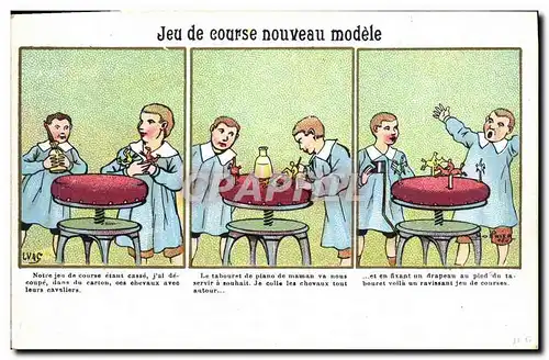 Cartes postales Enfants Jeu de course nouveau modele