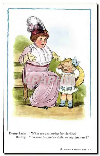 Cartes postales Fantaisie Illustrateur Femme Enfant