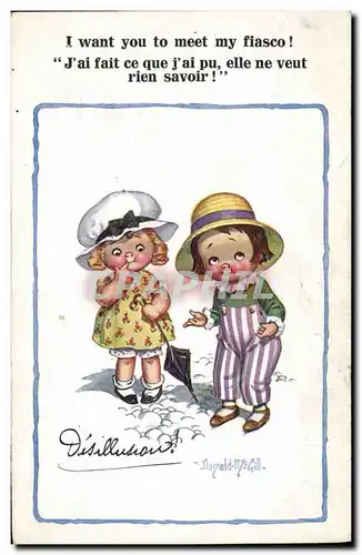 Cartes postales Fantaisie Illustrateur Donald Mc Gill Enfants