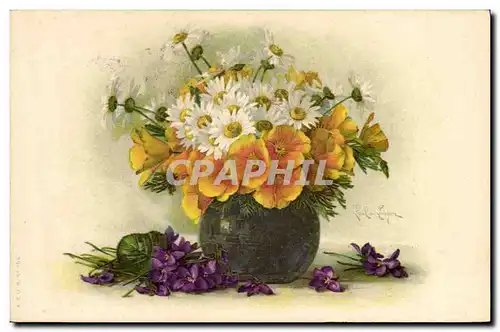 Cartes postales Fantaisie Fleurs