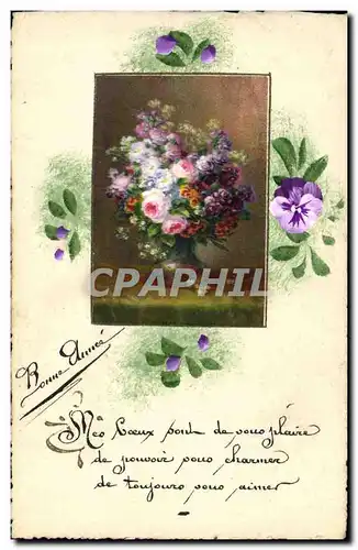 Cartes postales Fantaisie Fleurs