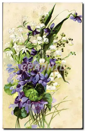 Cartes postales Fantaisie Fleurs