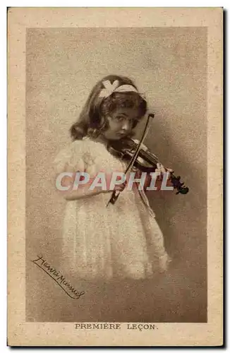 Ansichtskarte AK Enfant Premiere lecon Violon