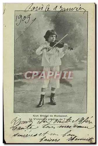 Cartes postales Kun Arpad de Budapest Violoniste prodige de 7 ans