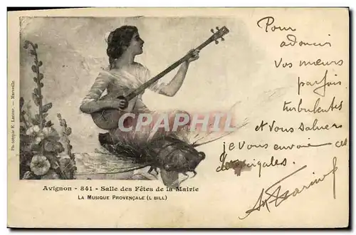 Cartes postales Avignon Salle des fetes de la mairie la musique provencale