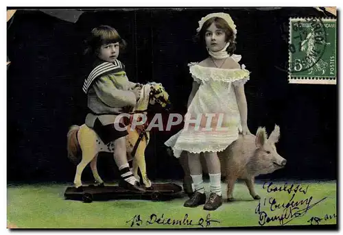 Cartes postales Cochon Porc Enfants