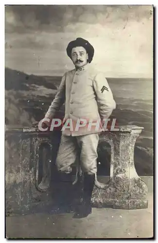 CARTE PHOTO Militaria Chasseurs alpins (n�7 sur le col)