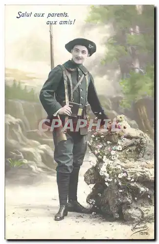 Cartes postales Militaria Chasseurs alpins