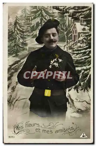 Cartes postales Militaria Chasseurs alpins
