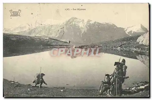 Cartes postales Militaria Chasseurs alpins Lac Alpestre