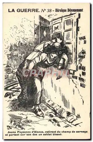 Cartes postales Militaria Heroique devouement Alsace