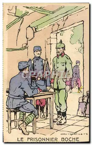 Cartes postales Militaria Le prisonnier boche