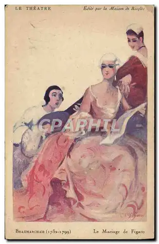 Cartes postales Theatre Beaumarchais le mariage de Figaro
