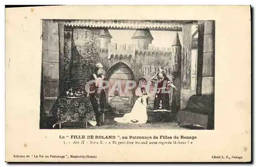 Cartes postales Theatre La fille de Roland au patronage de filles de Renage