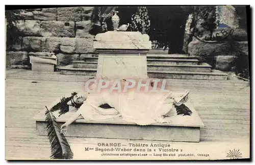 Cartes postales Theatre Orange Theatre antique Mme Segond Weber dans la Victoire