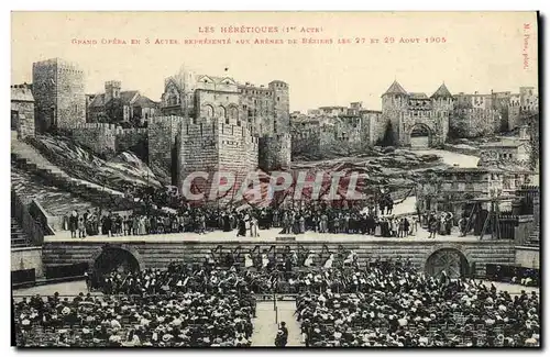 Cartes postales Theatre Les Heretiques Grand opera Arenes de Beziers