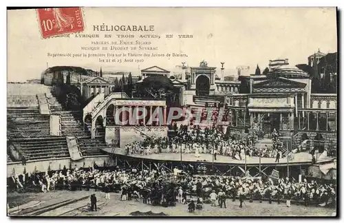 Cartes postales Theatre Heliogabale Tragedie lyrique Emile Sicard Deodat de Severac