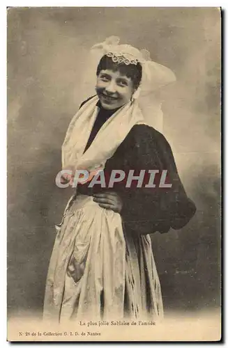 Cartes postales Folklore La plus jolie Sablaise de l&#39annee