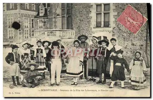 Cartes postales Folklore Bonnetable Souvenir de la fete des laboureurs 11 fevrier 1907