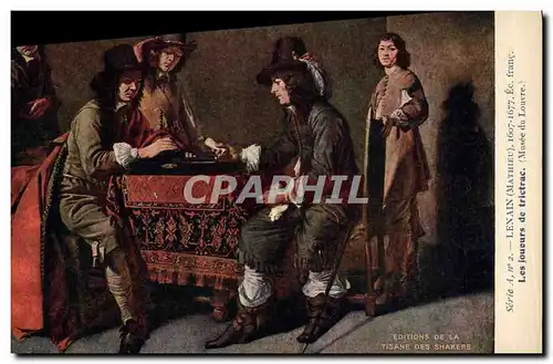 Cartes postales Lenain Les joueurs de trictrac Paris Musee du Louvre