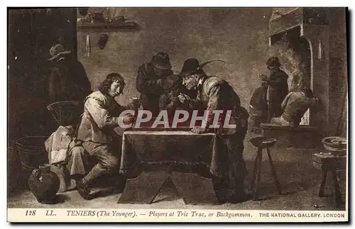 Cartes postales Teniers The younger Players at Tric Trac or Backgammon The National Gallery London