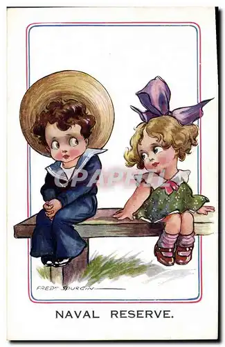Cartes postales Fantaisie Illustrateur Fred Spurgin Enfants Naval reserve Marin