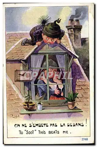 Cartes postales Fantaisie Illustrateur Right Ramoneur Enfants Militaria