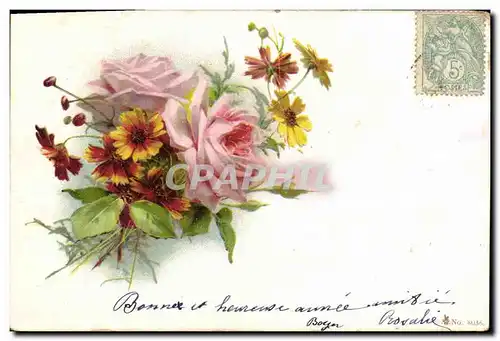 Cartes postales Fantaisie Fleurs