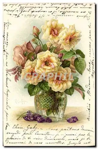 Cartes postales Fantaisie Fleurs