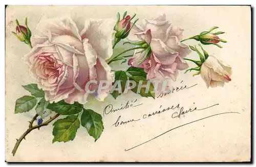 Cartes postales Fantaisie Fleurs