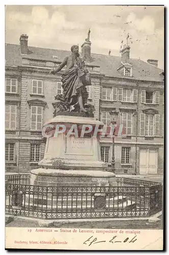 Cartes postales Abbeville Statue de Lesueur compositeur de musique