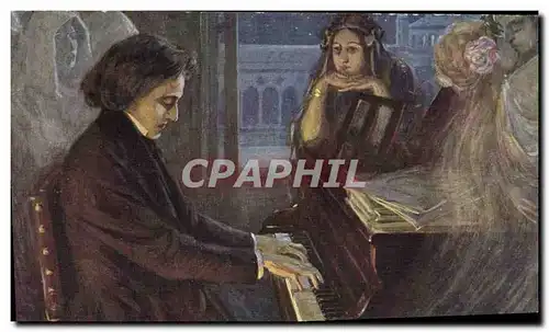 Ansichtskarte AK Balestrieri Chopin composant Les Preludes