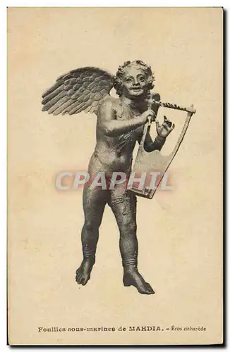 Cartes postales Fouilles sous marines de Mahdia Eros Citharede Ange Harpe