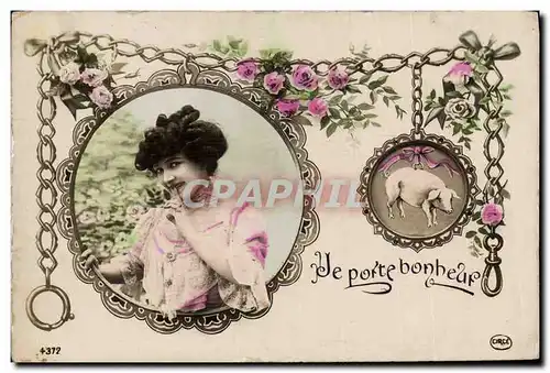 Cartes postales Cochon Porc Femme