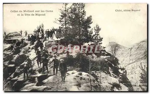 Cartes postales Militaria Chasseurs alpins Collet de mollard sur les Cions et la Tete de Nigaud