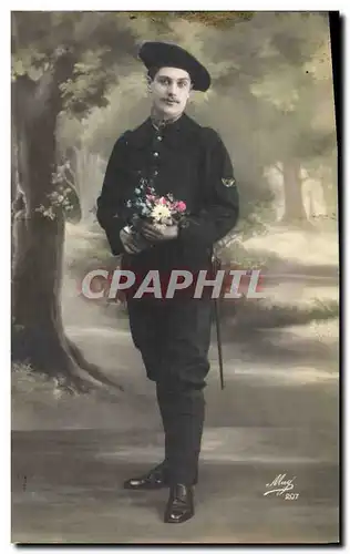 Cartes postales Militaria Chasseurs alpins